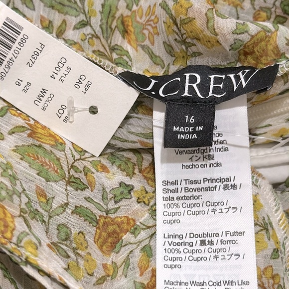 NWT J. Crew Crinkle Chiffon camisole in floral vines - Picture 6 of 8